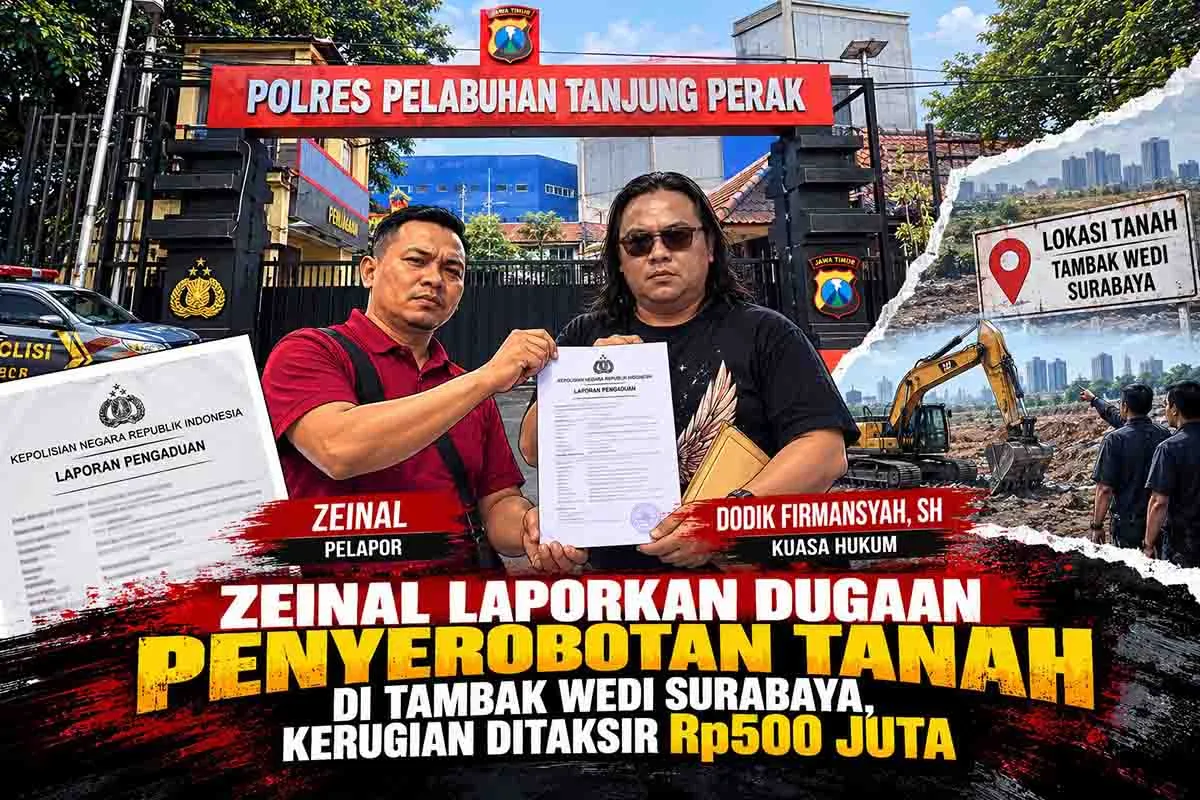 Tanahnya di Tambak Wedi Surabaya Dikuasai, Zainal Laporkan Supri ke Polres Tanjung Perak