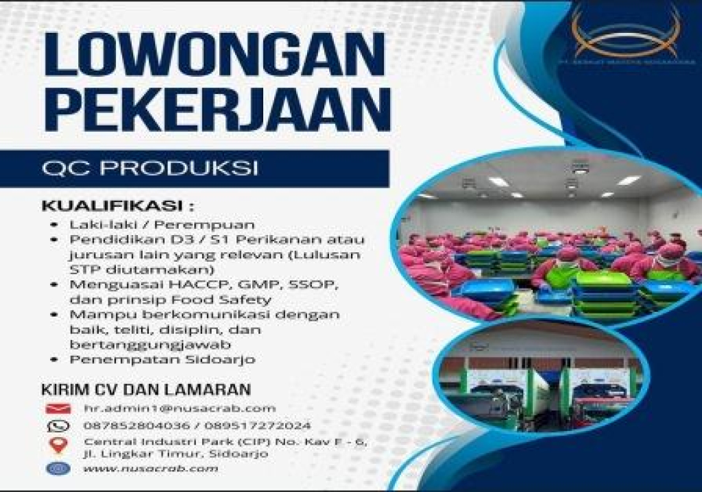 Lowongan PT Berkat Matsya Nusantara