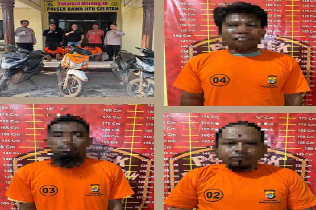 3 tersangka pemerasan dan barang bukti