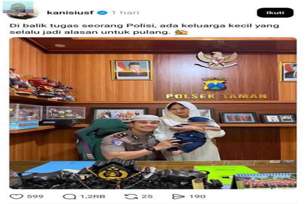 Postingan akun Kompol Kanisius Franata di Instagram