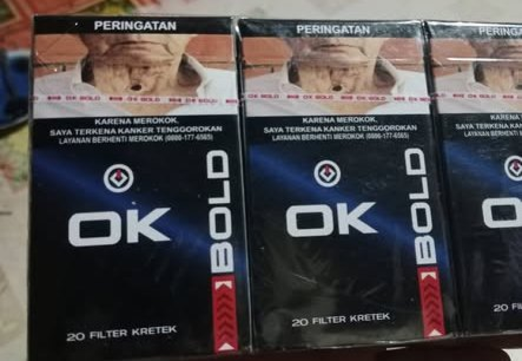 Rokok ilegal merk Ok Bold