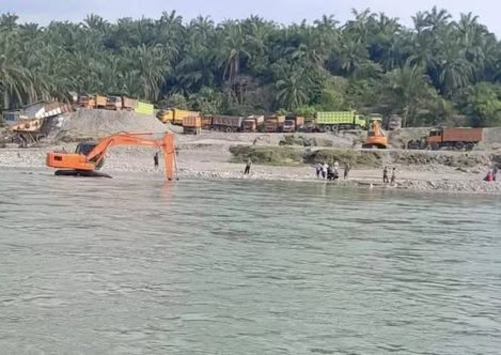 Tambang ilegal di Desa Sematar, Kecamatan Bahorok, Kabupaten Langkat