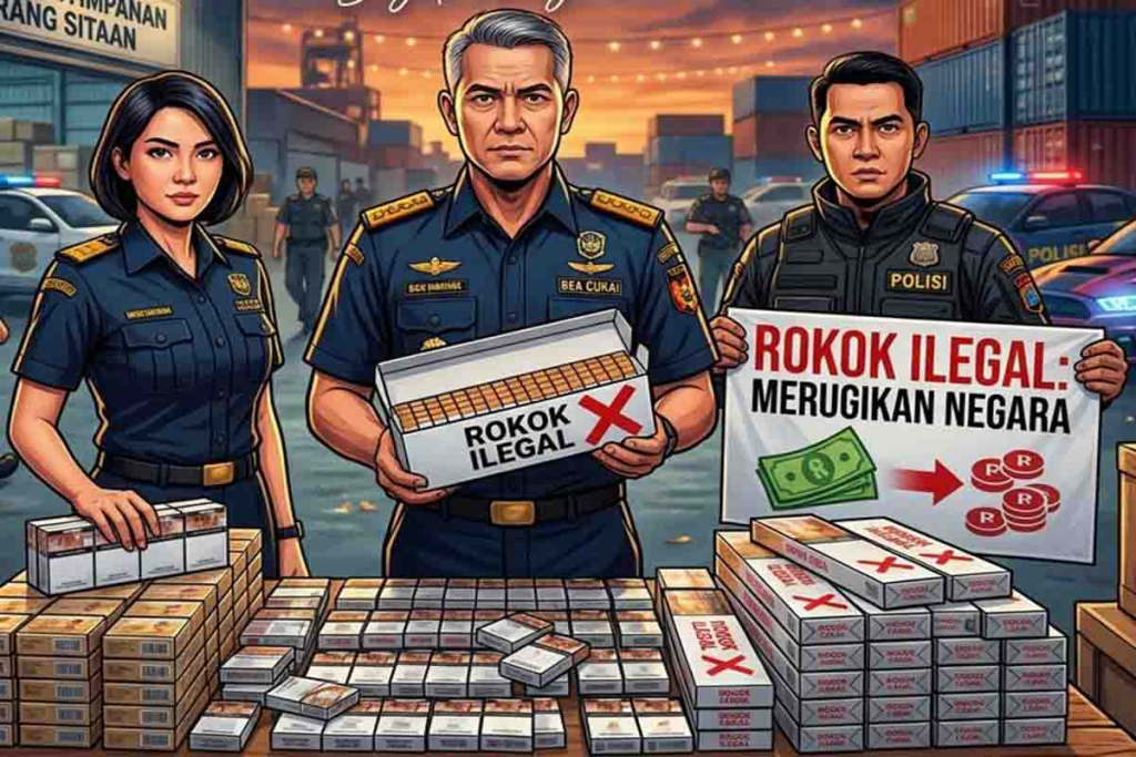 Rokok ilegal Bea Cukai Denpasar