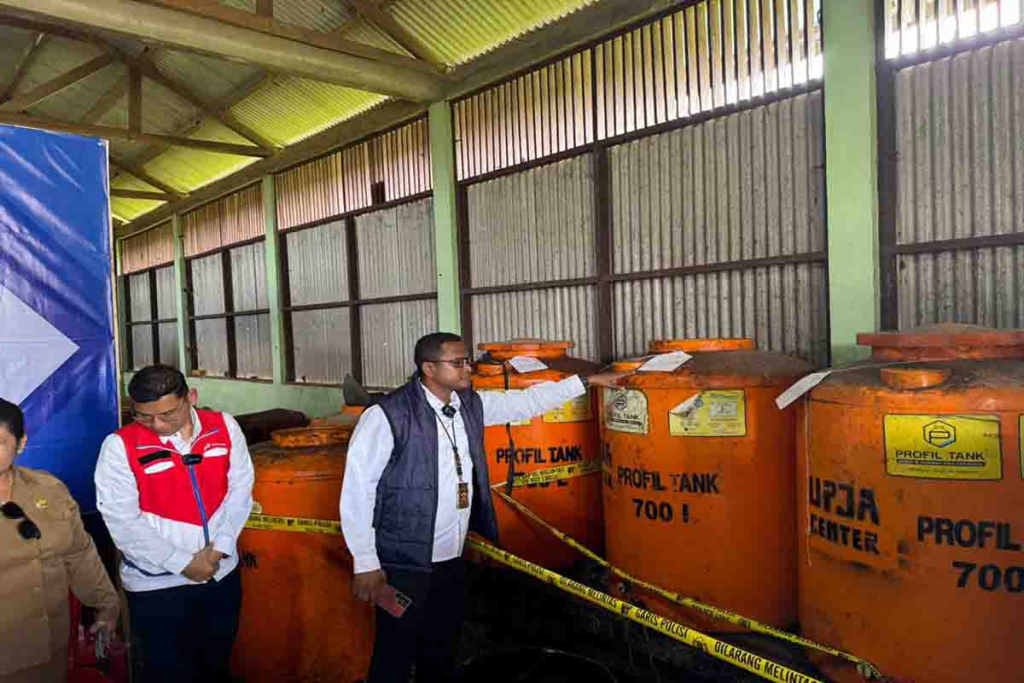 Tangki berisi Solar subsidi yang diamankan Polda Papua