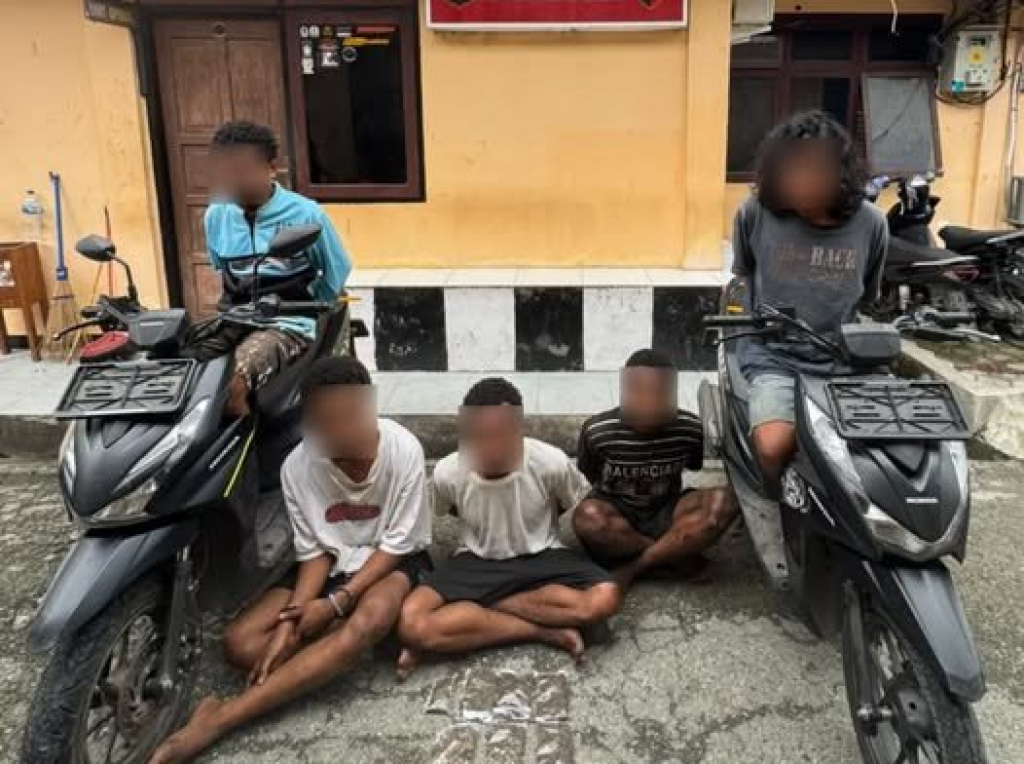 Pelaku curanmor bersama Satreskrim Polres Jayapura
