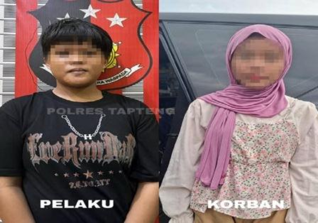 Tersangka inisial ANF dan korban inisial ER