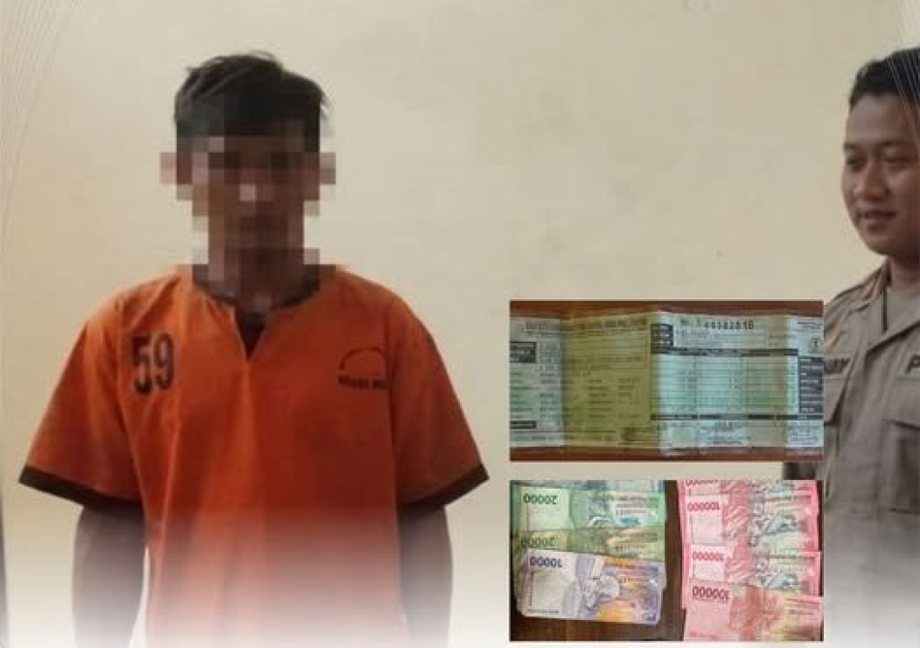 Pelaku berinisial M