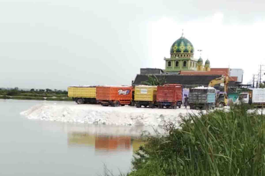 Proyek urugan di Desa Tambak Beras