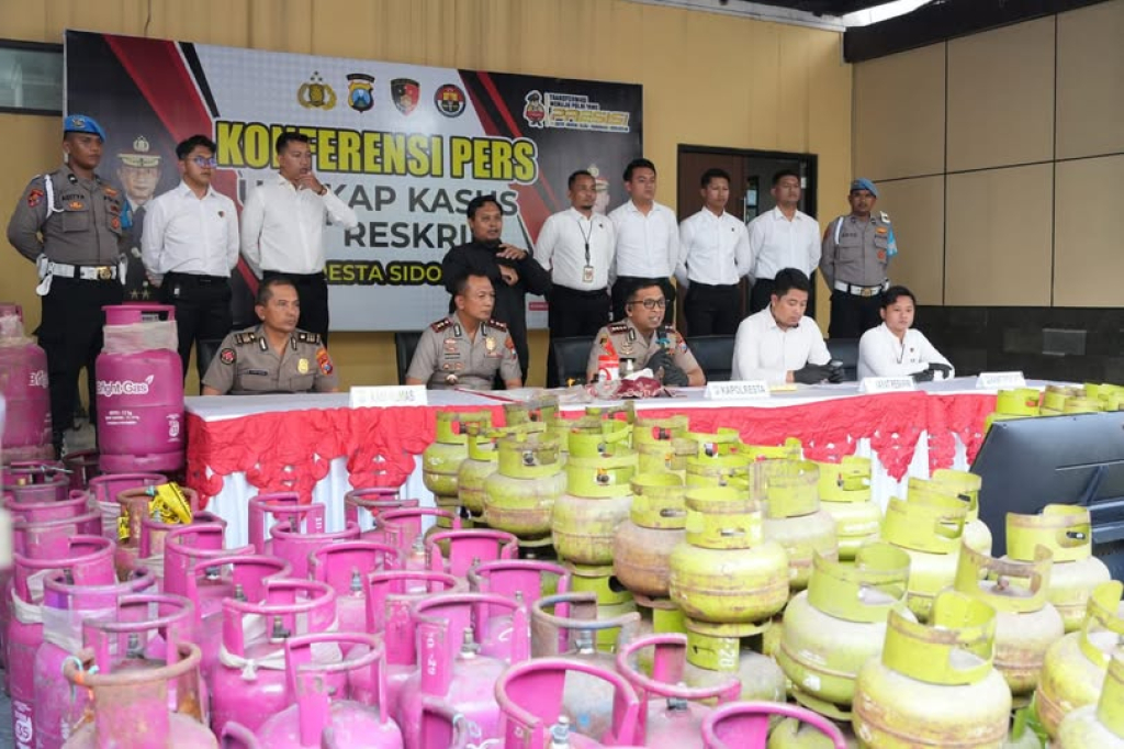 Konpers LPG oplos di Polresta Sidoarjo