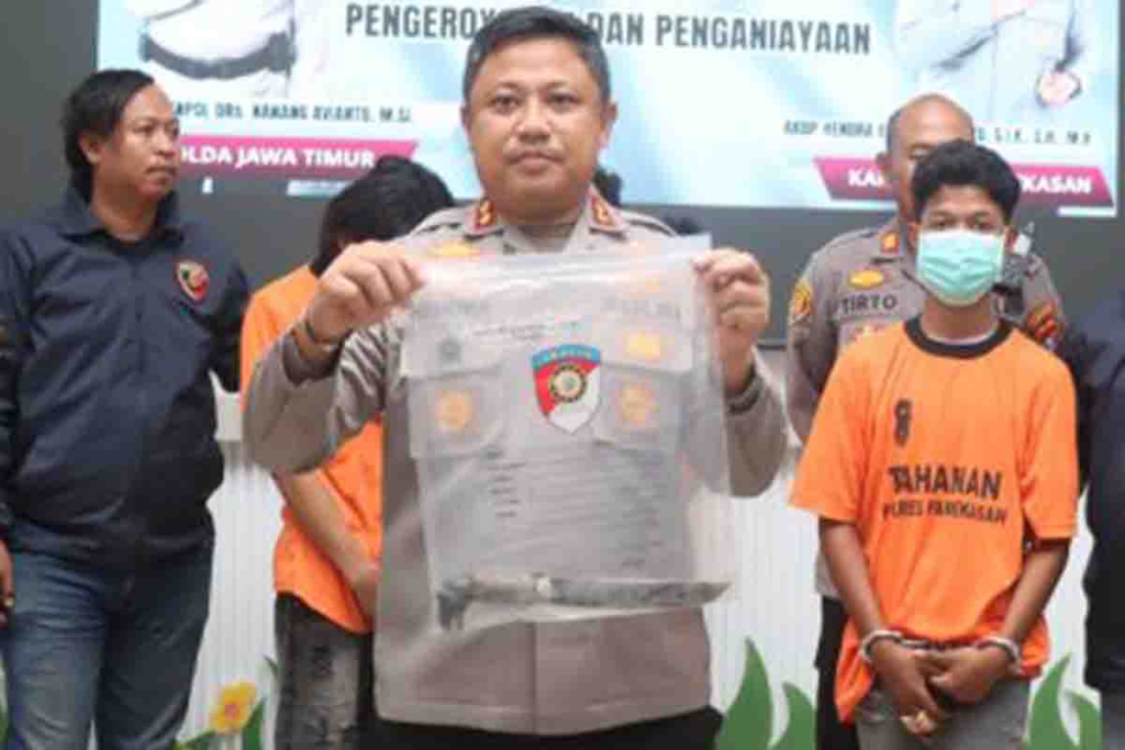Polres Pamekasan menggelar press release kasus penganiayaan