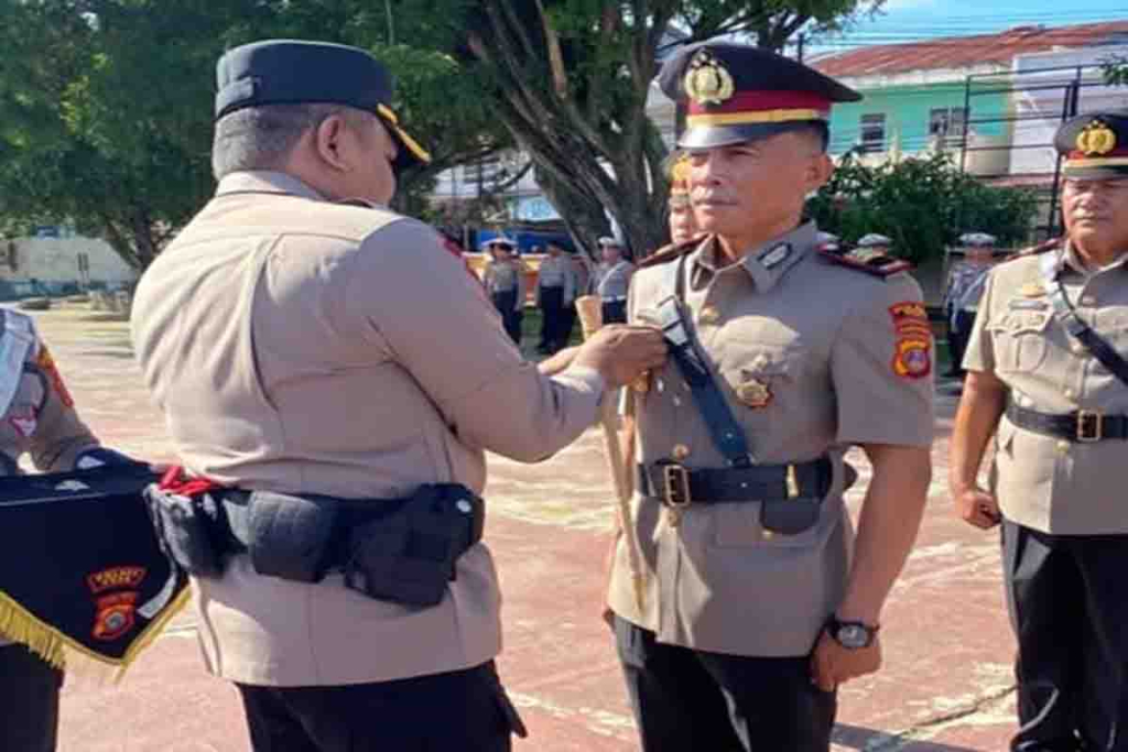 Kapolres Poso, AKBP Alowisius Londar memimpin sertijab