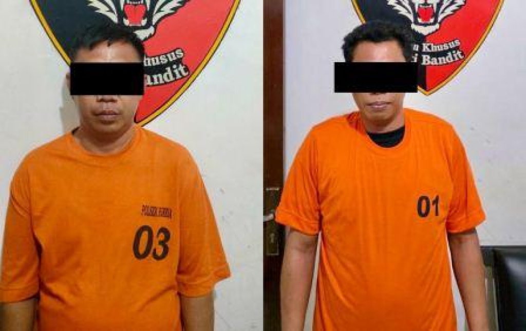 Dua pelaku pemerasan yang ditangkap Polsek Rumbia