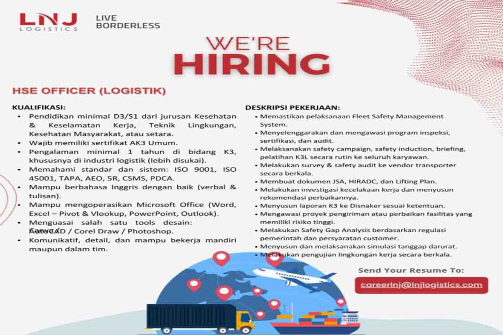 Lowongan PT Lintas Niaga Jaya