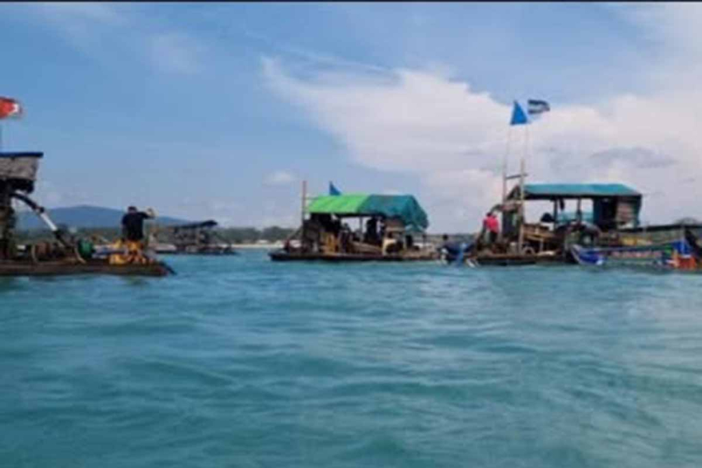 Tambang timah di Perairan Laut Keranggan, Kelurahan Keranggan