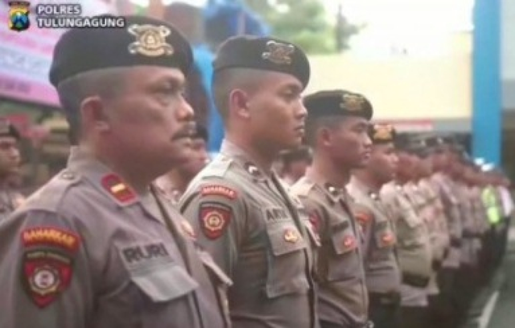 Upacara sertijab di Polres Tulungagung