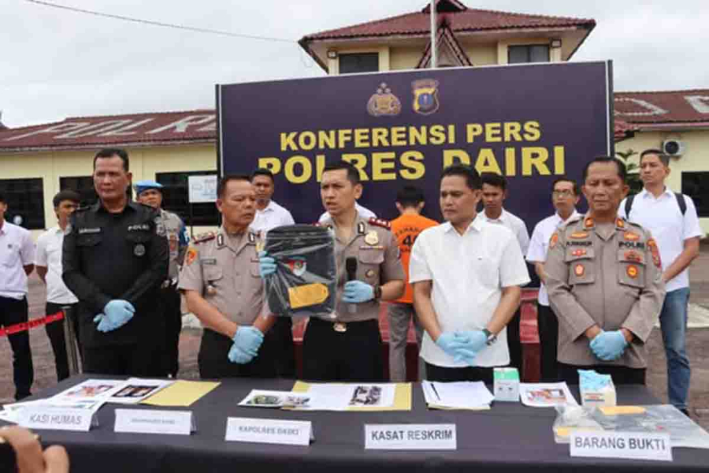 Konpers Kapolres Dairi kasus rekayasan begal