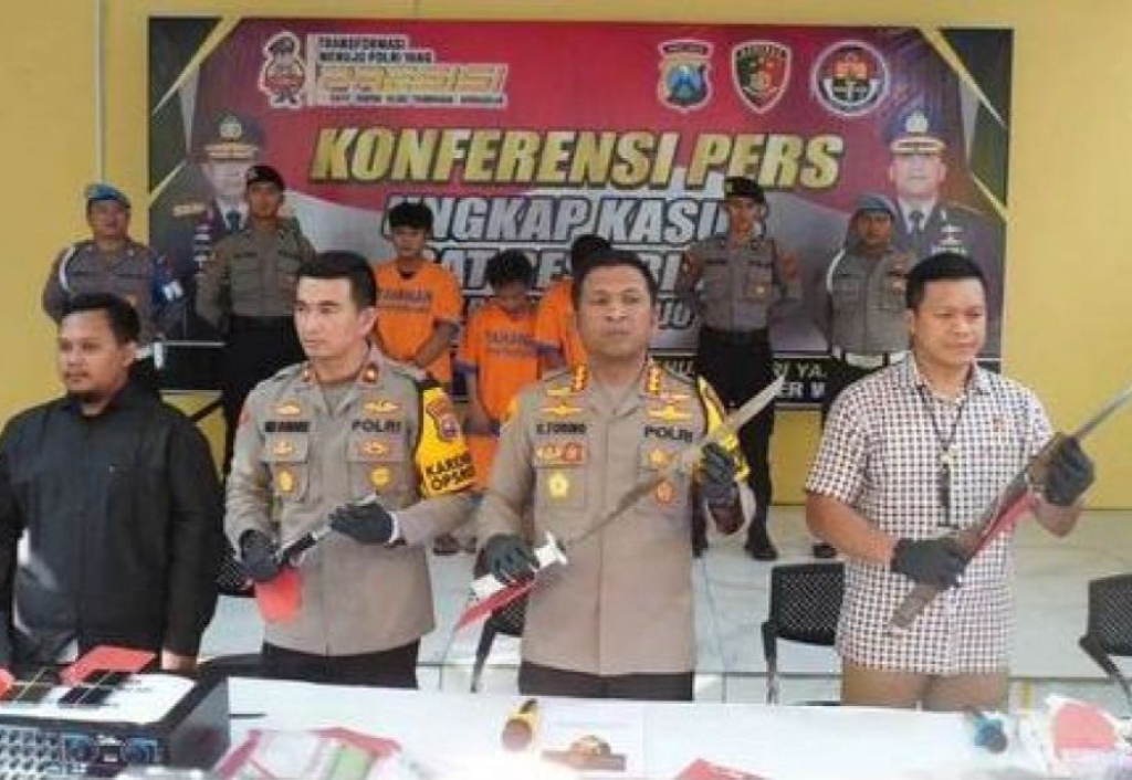 Kombes. Pol. Christian Tobing dalam konferensi pers pada Selasa (6/2/2024)