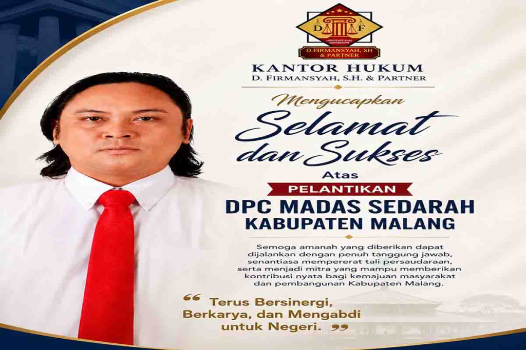 Dodik Firmansyah, pimpinan Kantor Hukum D Firmansyah, SH & Rekan