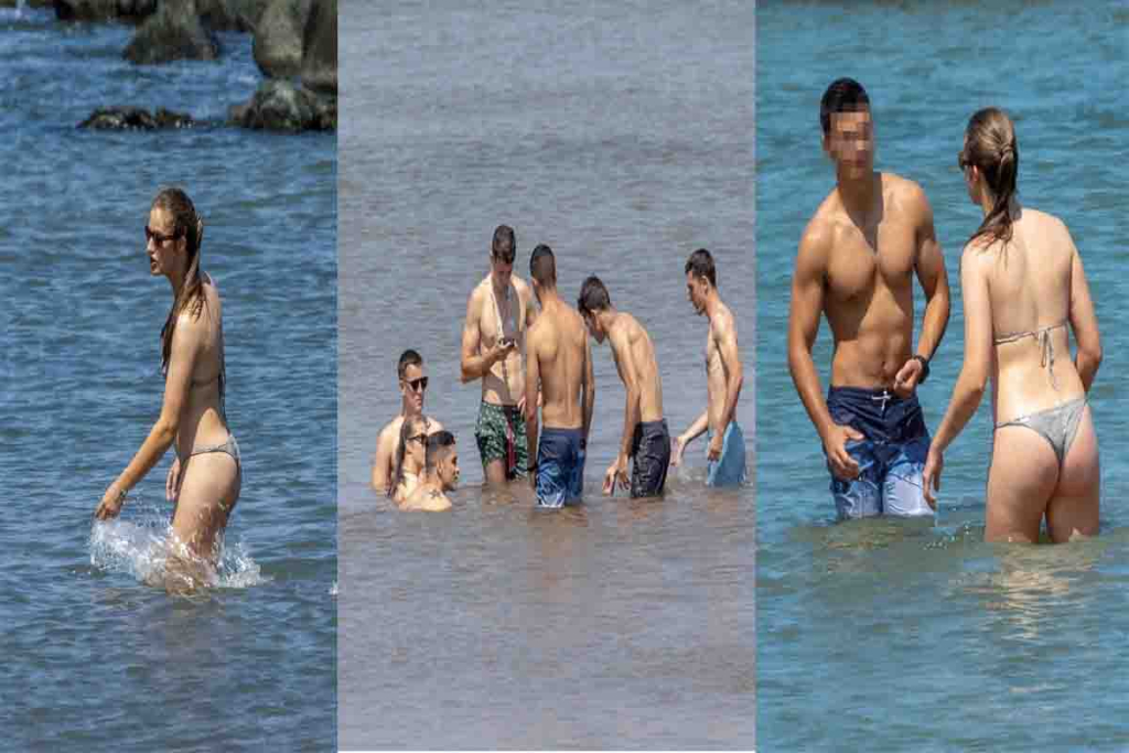 Foto-foto Putri Leonor saat di pantai di Uruguay