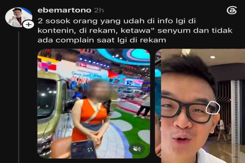 Usher yang direkam di GIIAS. Inzet : Bryan Ebem
