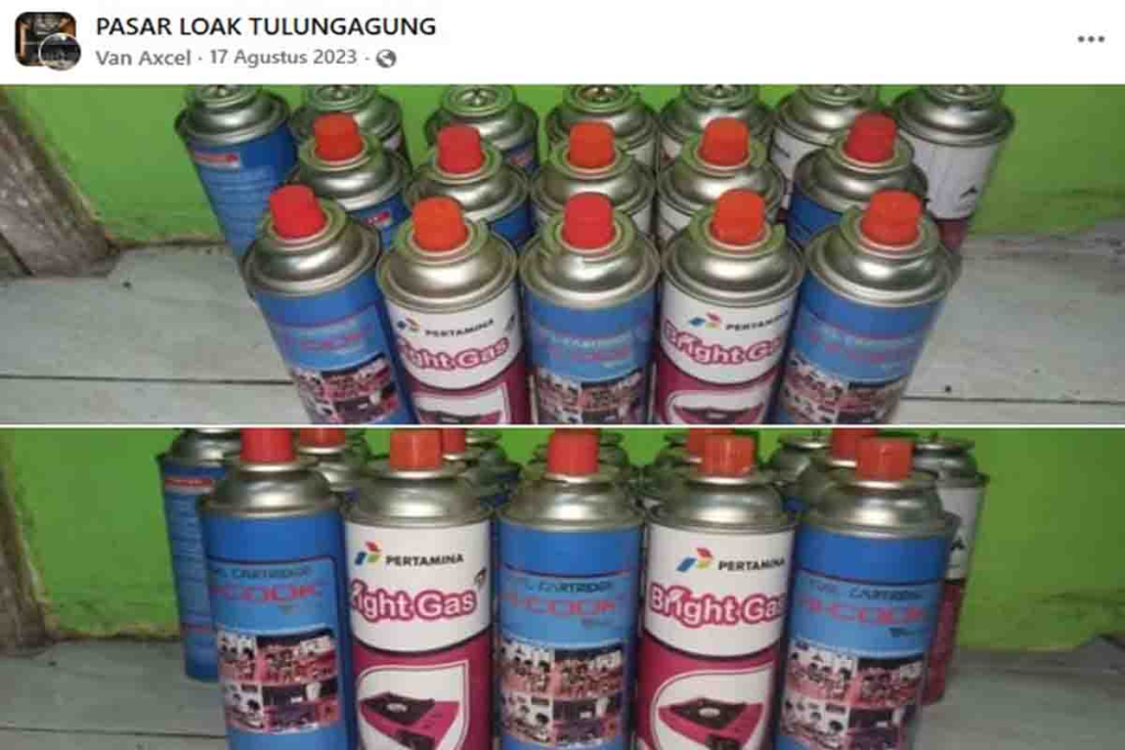 Gas portable ukuran 220 sampai dengan 235 gram yang dijual Axcel Bima Wicaksana