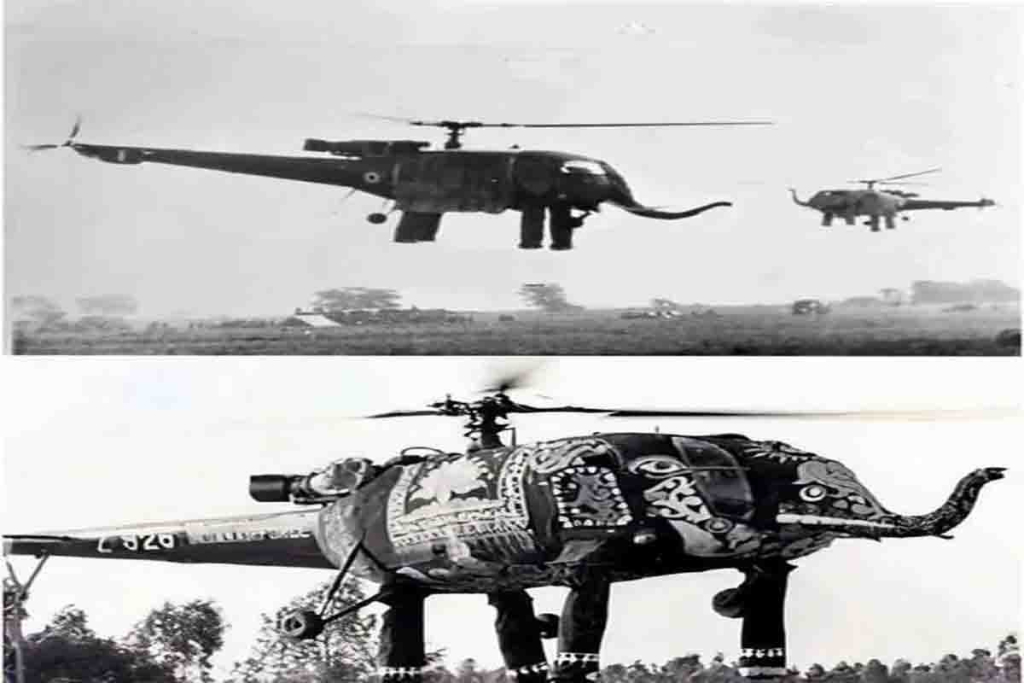 Helikopter berbentuk gajah