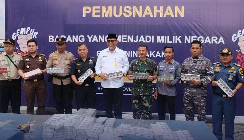 Bea Cukai Tembilahan gelar pemusnahan barang hasil penindakan kepabeanan dan cukai 