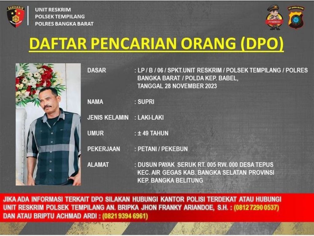 DPO Unit Reskrim Polsek Tempilang