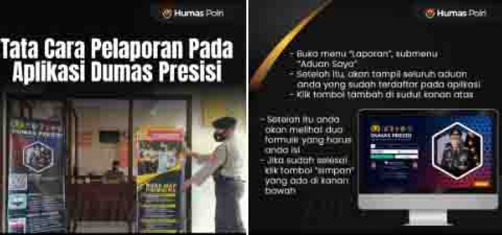 Tata cara pelaporan ke Polisi menggunakan aplikasi Dumas Presisi