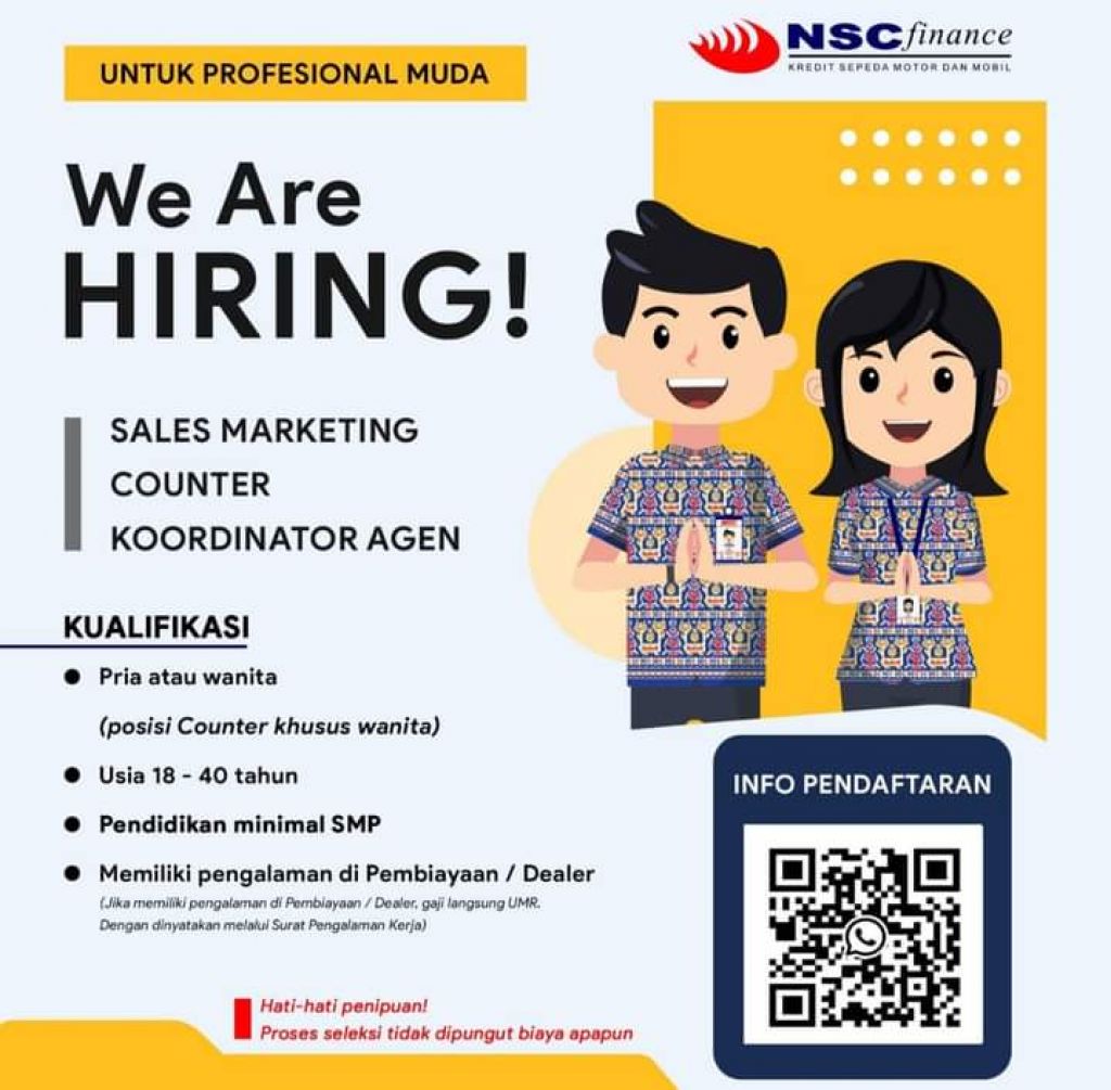 Nusantara Sakti Group (NSC Finance) membuka lowongan kerja