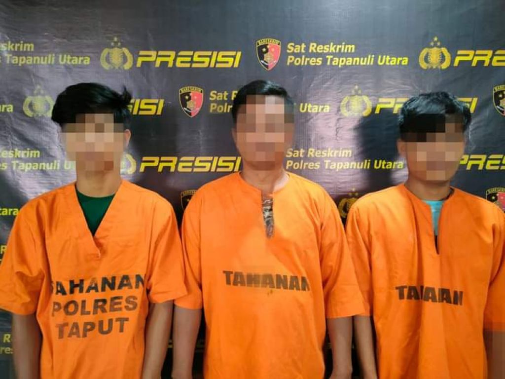 3 pelaku penambangan ilegal di Desa Batu Manimbun