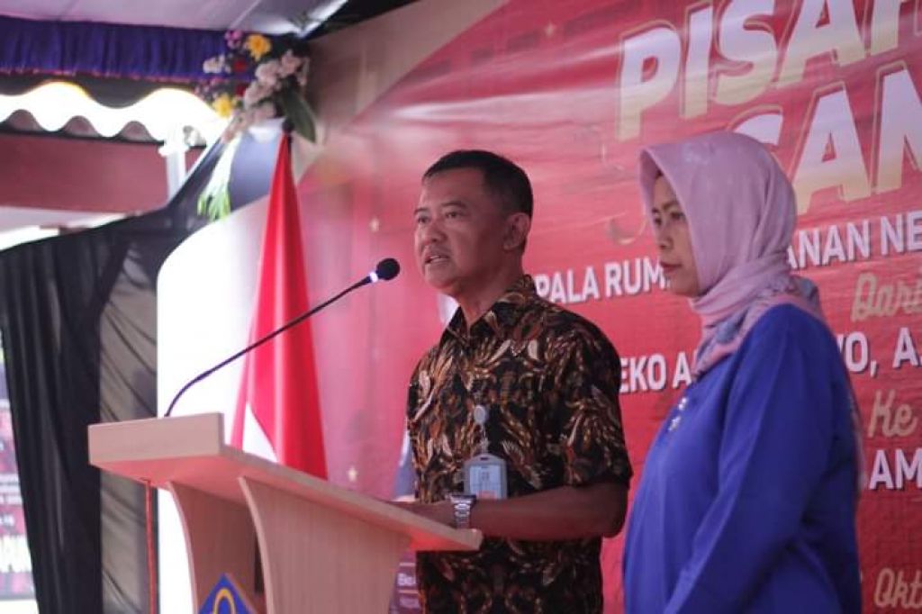 Acara pisah sambut diakhiri dengan ucapan terima kasih dan doa untuk Eko Ari Wibowo