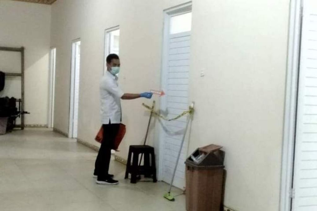 Kamar mandi Ponpes Nuswantoro, lokasi ditemukanny Suwarti meninggal dunia