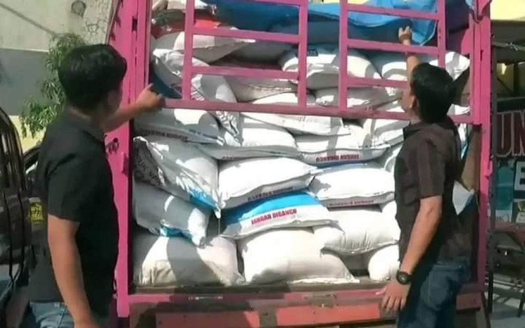 Pupuk palsu yang diamankan Satreskrim Polres Ngawi