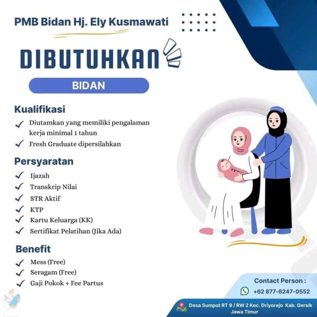 Lowongan kerja PMB Bidan Hj Ely Kusmawati