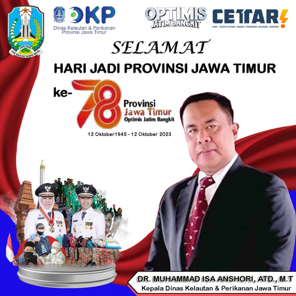 Kepala Dinas Kelautan dan Perikanan Jawa Timur, Dr. Muhammad Isa Anshori, ATD., M.T