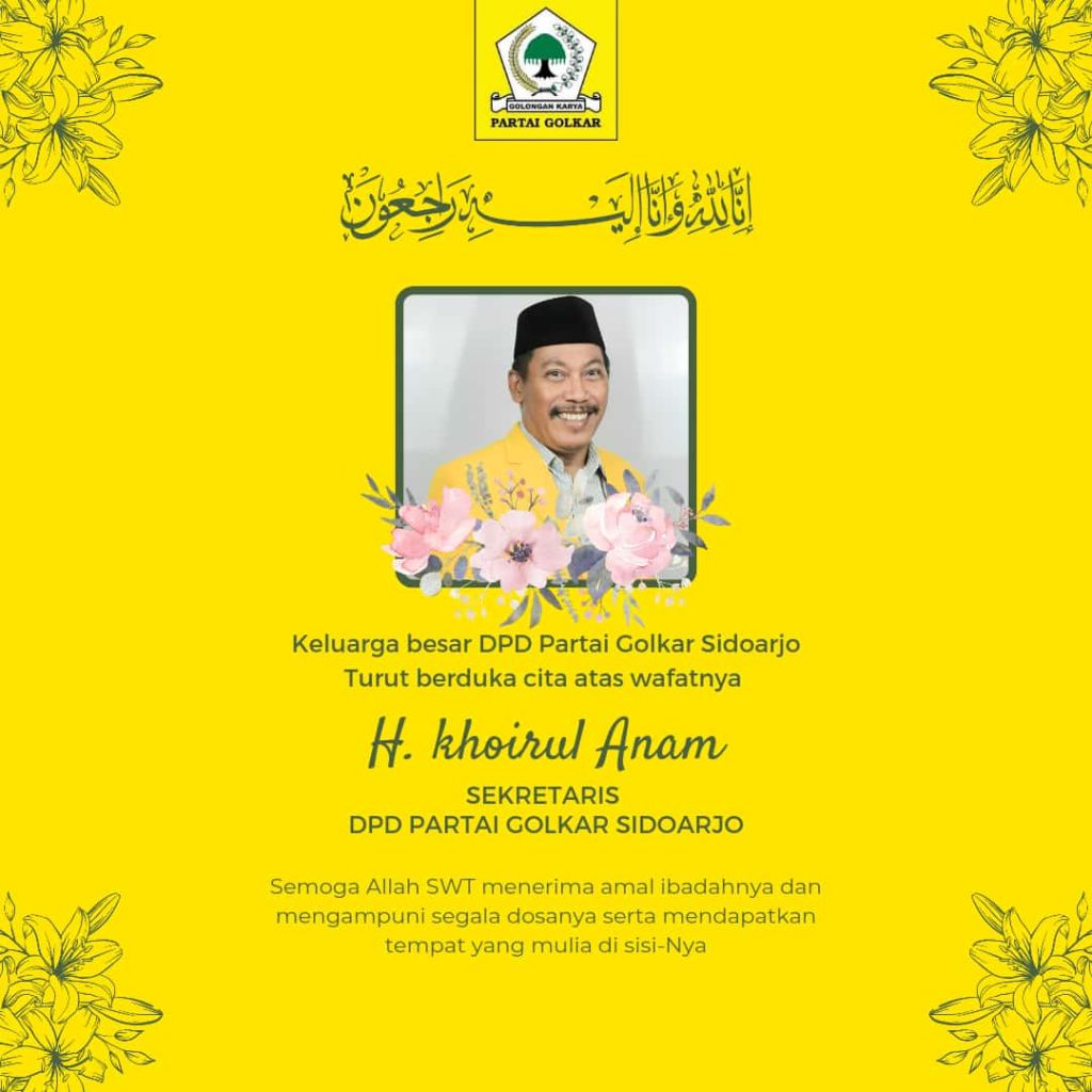 Ucapan duka meninggalnya Khoirul Anam