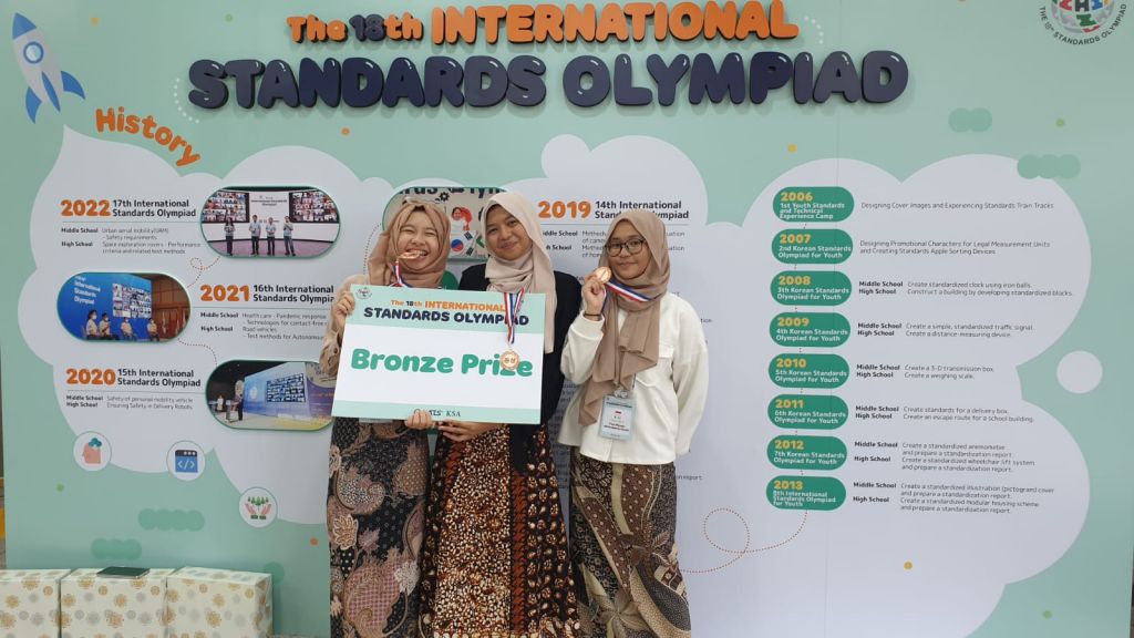 Indonesia berhasil meraih Bronze Prize pada The 18th International Standards Olympiad