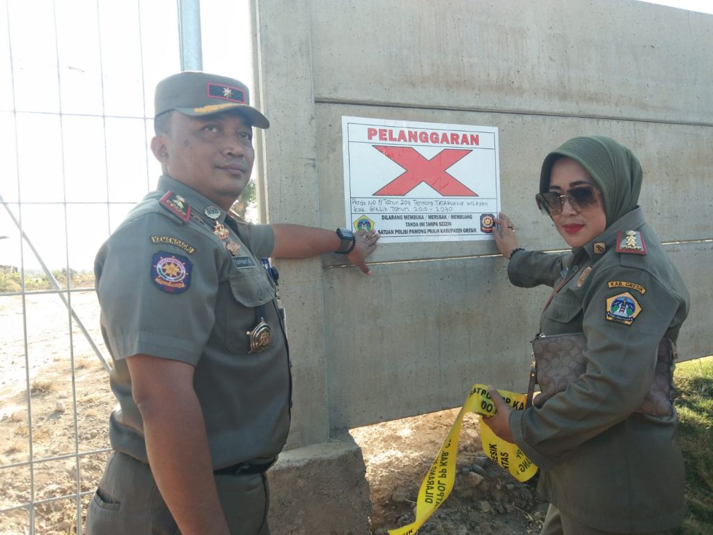 Penyegelan terhadap lahan di daerah Bringkang