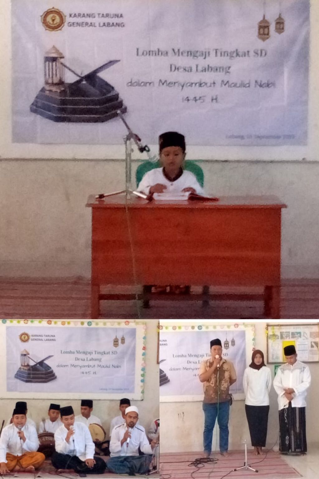 Peserta lomba Tartil Quran di Desa Labang