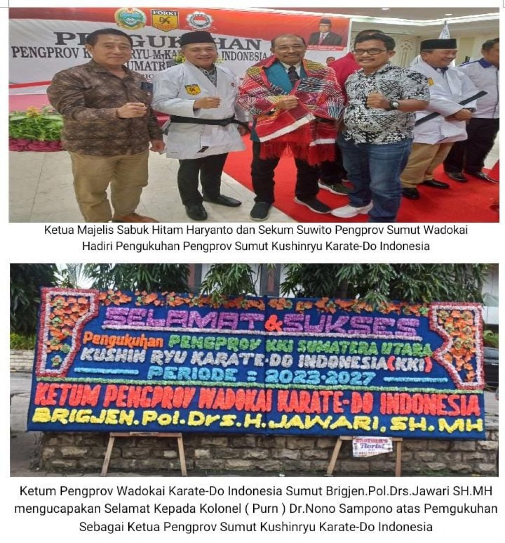 pengukuhan pengurus Pengprov Sumut, Kushinryu Karate-Do Indonesia