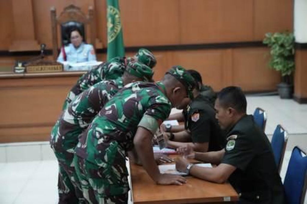 Sidang lanjutan kasus pembunuhan berencana yang dilakukan oleh para terdakwa Praka RM, dkk