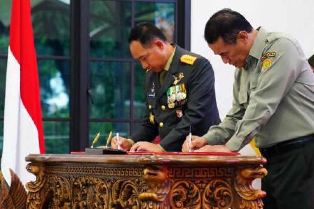 Penandatanganan Nota Kesepahaman antara TNI dengan Kementerian Pertanian RI