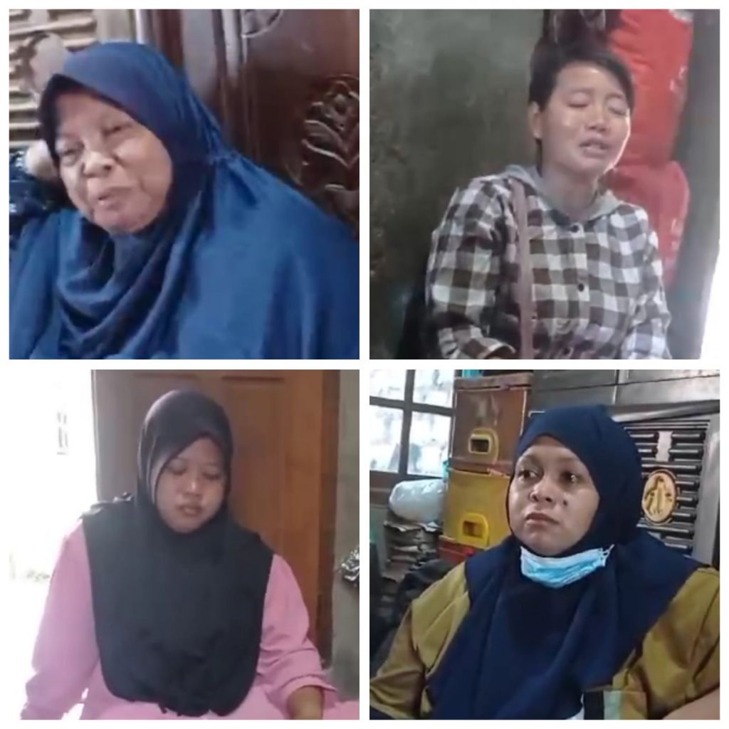 4 perempuan dari terduga pelaku yang datang ke rumah ZTR