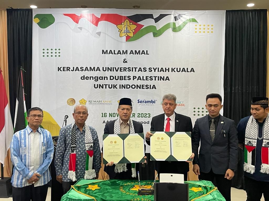 IDI Wilayah Aceh dan Universitas Syiah Kuala mengumumkan memberikan sebanyak beasiswa pendidikan bagi mahasiswa Palestina