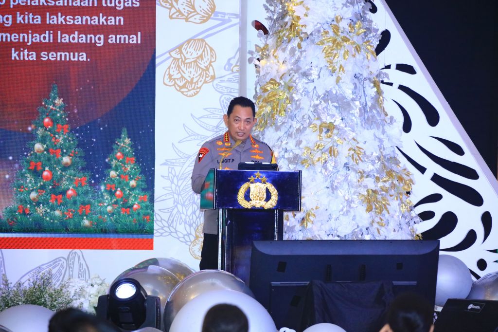Perayaan Natal Mabes Polri Tahun 2023 di Auditorium PTIK
