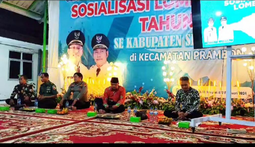 Sosialisasi Lomba RT tahun 2024 yang diselenggarakan di Pendopo Kantor Kecamatan Prambon