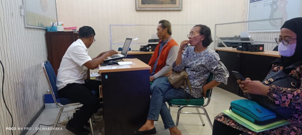 Yohan Fajar Kristanto saat dimintai keterangan oleh Penyidik Satreskrim Polres Madiun