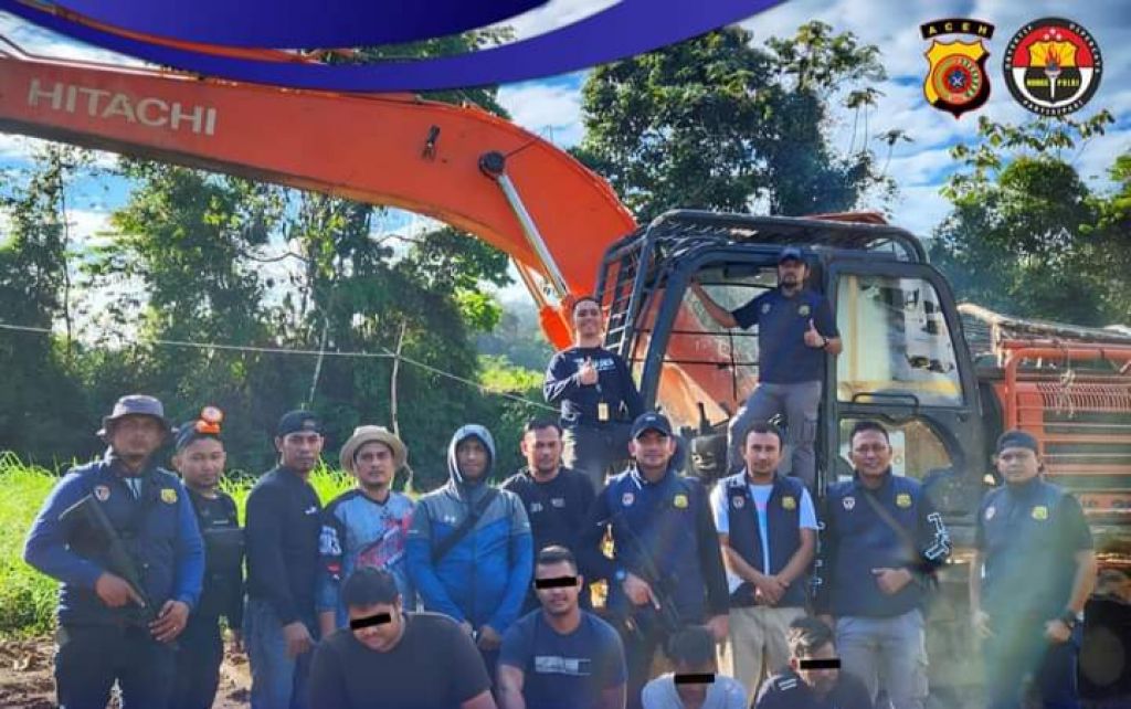 Q unit excavator diamankan tim Polda Aceh