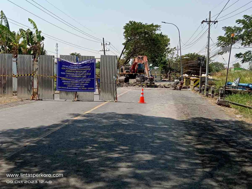Penutupan jalan Raya Bringkat akibat perbaikan jembatan